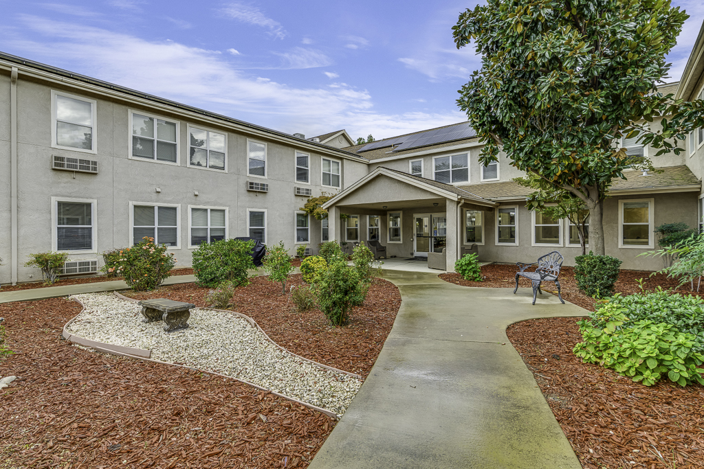 courtyard and walking path